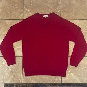 Classic Red V-Neck Sweater
